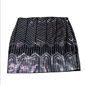 EXPRESS sequined mini skirt medium